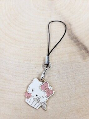 2/$20 Brand New Hello Kitty White Angel Muffin Key & Phone Charms Keychain